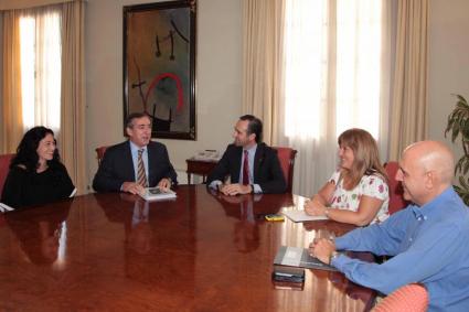 Un moment de la reunió que ha tengut lloc avui.