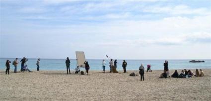 Imatge d'un rodatge en una zona natural protegida.