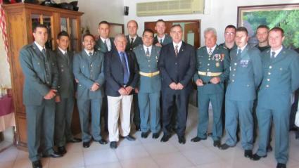 Grup de guàrdies de Sóller amb els batles de la Vall.