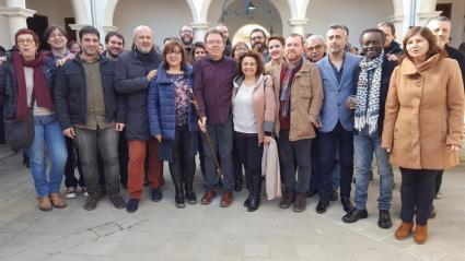 Guillem Jordà, nou batle de Maria de la Salut, al costat d'altres membres de MÉS per Mallorca.