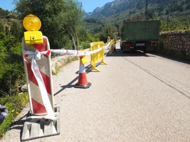 Preocupació pel mal estat d'un tram de la carretera de Fornalutx