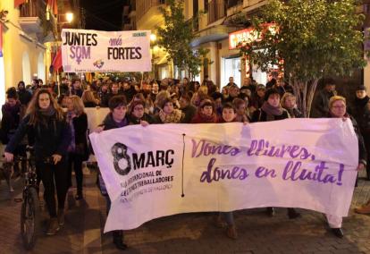 Moment de la manifestacó d'aquest dimarts a Palma.