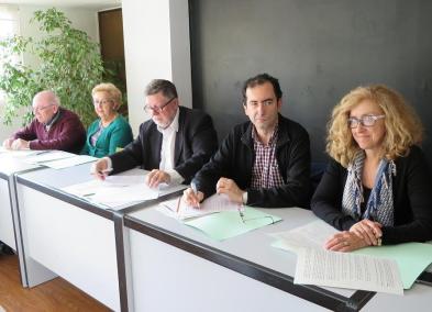 Moment de la signatura de l’acord de col·laboració. 