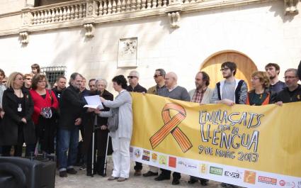 Aina Moll es mostra sempre com una ferma defensora de la llengua catalana.