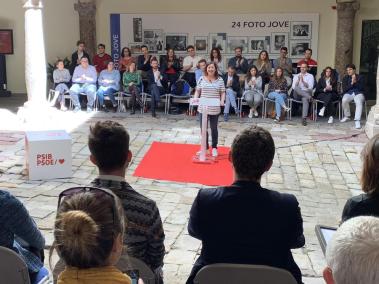 Imatge d'Armengol durant el seu discurs de lliurament dels premis.