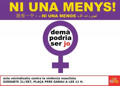 Flipau amb Pere Garau ha realitzat aquest dissabte un acte de repulsa contra la violència de gènere.