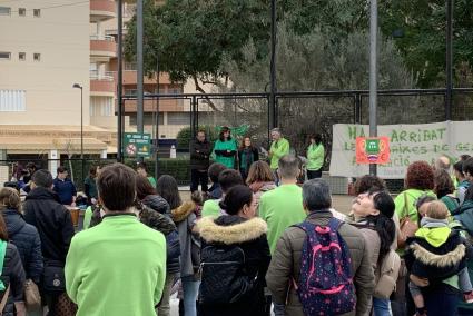Imatge de la concentració de docents celebrada aquest dissabte a Eivissa.
