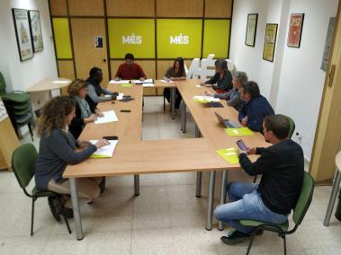Imatge de la reunió de la Comissió Permanent de MÉS per Mallorca.