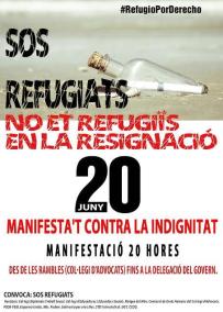 Manifestació per al Dia Mundial de les Persones Refugiades 