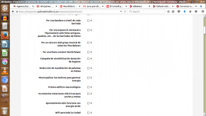 Les persones empadronades a Palma, majors de 16 anys i amb possessió de la targeta ciutadana podran donar suport a alguna de les propostes.