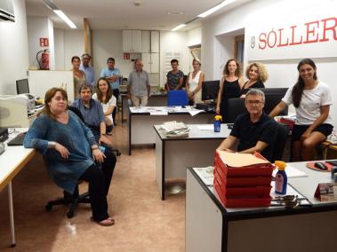 L'equip de feina del setmanari el dia de la presentació del nou disseny