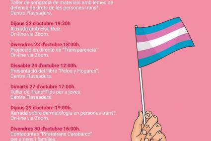 Cort organiza nueve actividades hasta el 3 de noviembre para celebrar el DÃ­a Internacional de la Transexualidad