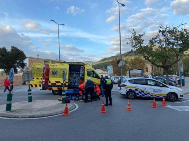 Un motorista pateix un accident a Teixidores