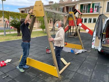 El batle, Carlos Simarro, avui matí.