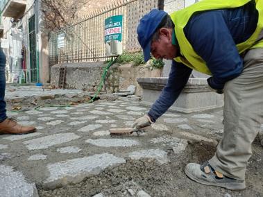 La mostra fet amb pedra mallorquina.