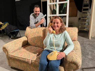 Guillem Coll i Maria José Martínez, Integrants del grup de teatre Corriola.