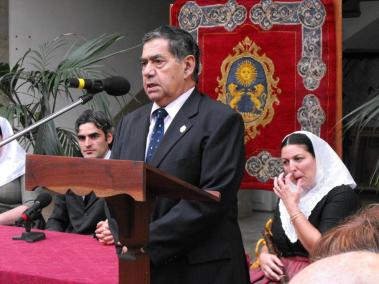 Simó Batle durant un homenatge de l'Ajuntament als batles de la II República i la Democràcia.