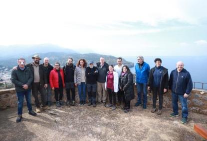 Les autoritats van visitar el dissabte la nova finca pública del Port de Sóller.