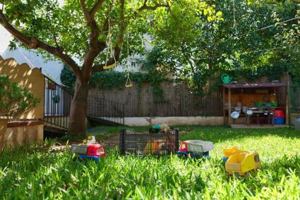 El pati de l’escoleta de Pa amb Oli, a Sóller.