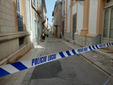 El carrer de Real, tancat des d'ahir.