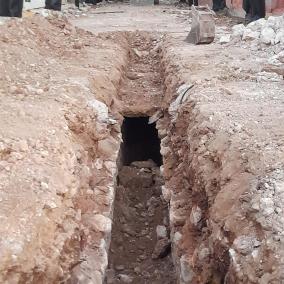 Part de la mina que ha quedat descoberta. Foto: S. BORRÀS