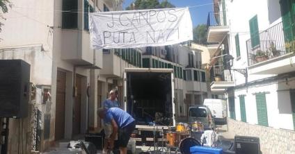 Imatge de la pancarta apareguda el setembre passat a Bunyola.