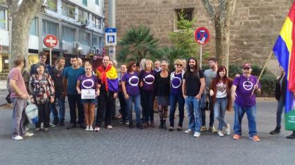 Concentració a Palma contra la investidura de Rajoy.