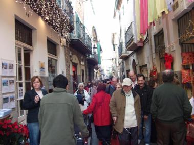 Imatge del carrer de la Lluna dissabte.