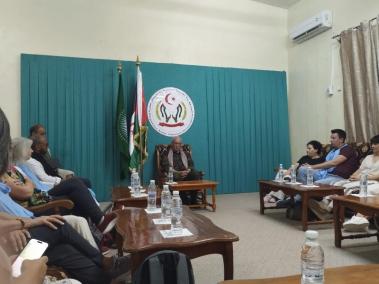 Imatge de la reunió mantinguda per la delegació balear amb Brahim Gali.