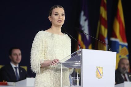 La presidenta Marga Prohens durant un acte institucional.