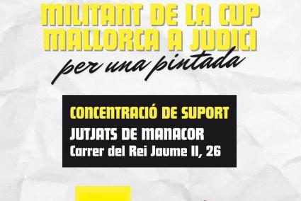 Imatge del cartell de convocatòria de la protesta.