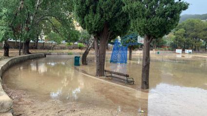 Estat de la pista d'atletisme. Fotos: Toni Sunyer