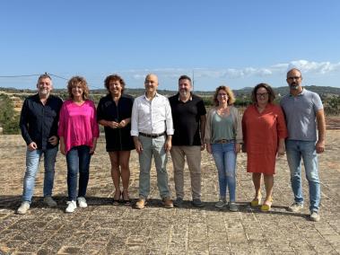 Imatge dels representants d'El Pi durant la trobada d'aquest dissabte.