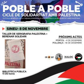 Imatge de cartell de l'activitat de Ciutadans per Palestina a Sineu.