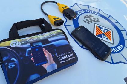 Imatge del nou dispositiu per a la investigació d’accidents de trànsit de la Policia Local de Palma.