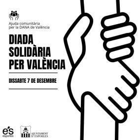 Imatge del cartell de la diada solidària per als afectats per la DANA.