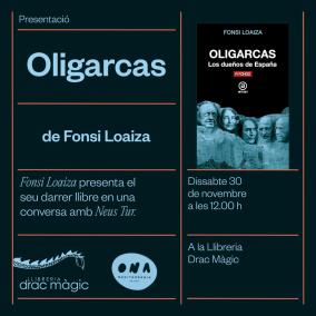 Imatge del cartell de presentació a la llibreria Drac Màgic.