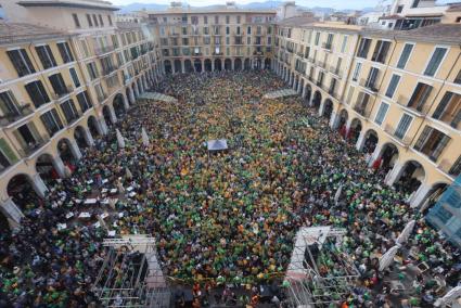 Imatge de la gran concentració en defensa del català celebrada el passat mes de maig.
