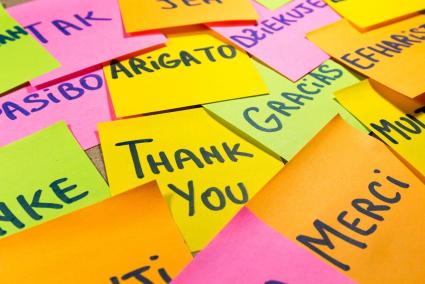 Thank you in twenty languages