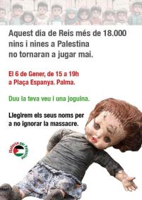 Mallorca per Palestina ha organitzat un acte reivindicatiu per a aquest dilluns.