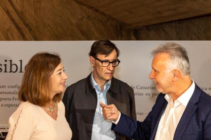 Francina Armengol, Salvador Illa i Ángel Víctor Torres durant la trobada a les Illes Canàries.