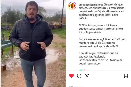 Unió de Pagesos denuncia que “el 70% dels pagesos es queden sense ajuda, mentre 7 empreses aglutinen el 35% del total”