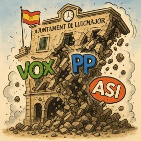 Imatge difosa pel PSOE de Llucmajor per il·lustrar la crisi de Govern de Llucmajor.
