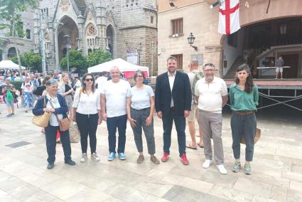 Imatge dels representants de MÉS durant la trobada celebrada aquest dissabte a Sóller.