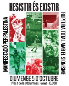 Imatge del cartell de convocatòria de la manifestació de dia 5 d'octubre a Palma.