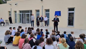 El conseller durant la inauguració.