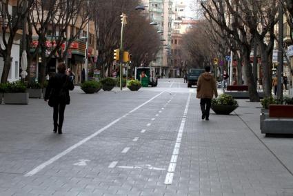 L'Ajuntament de Palma ha anunciat la seva intenció de suprimir el carril bici de Blanquerna.