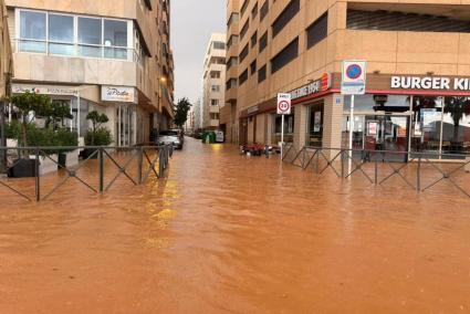 Els dos temporals van causar enormes danys materials a la ciutat d'Eivissa.
