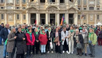 El grup davant Sant Pere del Vaticà.