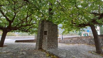 El Monument a l’Emigrant, un lloc abandonat per l’Ajuntament i ocult pels arbres
